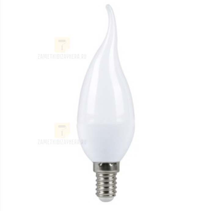 Лампа е14 на 9ватт Свеча (Холодный белый) - фото 8874